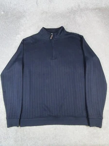 Footjoy Sweater Mens Large Blue Golf Quarter Zip * - Picture 1 of 11