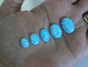 18X13MM Ópalo Azul Suelto Ovalado Grande Cabujón Suministro de Piedras Preciosas Hágalo Usted Mismo Joyería 1 pieza - Imagen 1 de 4