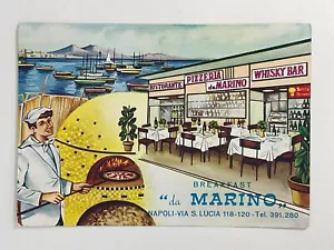 Saint Lucia, Naples, Italy Advertising Restaurant Pizza Unposted Postcard A-1 - Picture 1 of 2