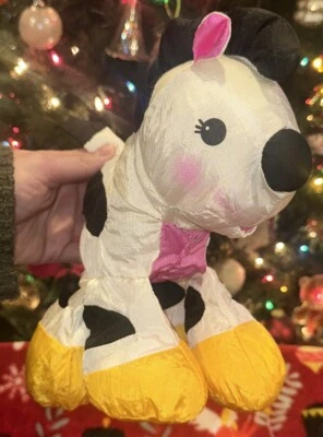 Fisher Price 1995 jungle friends plush puffalump nylon zebra black white pink A - Image 1 of 4