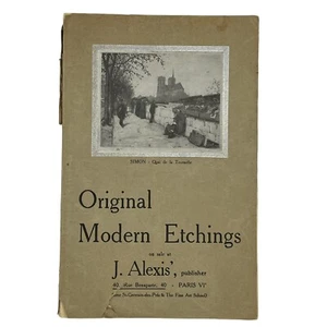 Vintage Original Modern Etchings on Sale at J. Alexis', Publisher Paris Catalog - Foto 1 di 24