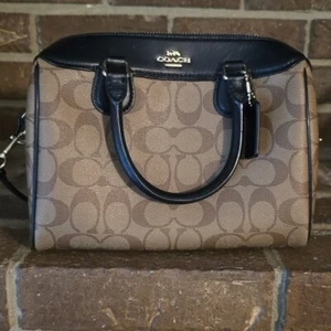 Coach Mini Bennett Satchel Brown Black - Picture 1 of 9