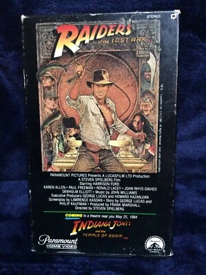 Raiders of the Lost Ark Beta (Not VHS) Paramount Betamax Short Box rare htf  - Image 1 of 4