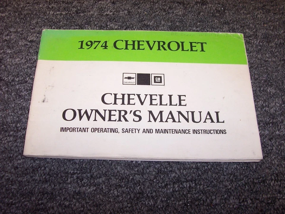 Chevy Chevelle El Camino Malibu 1974 manual del usuario del propietario original xz Foto 1 de 1