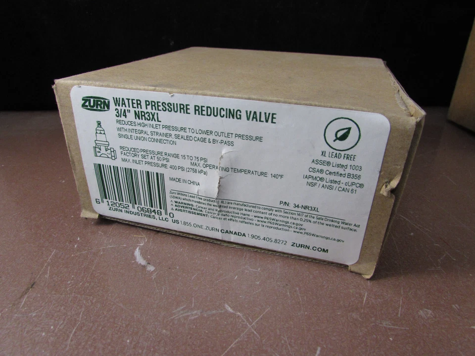 ZURN 3/4 in. NR3XL Pressure Reducing Valve Single Union Female x FNPT - Image 1 of 1