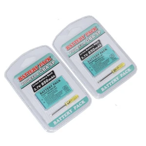2 PACK Rechargeable Battery + Screwdriver for Nintendo Game Boy Advance SP 3.7v - Picture 1 of 6