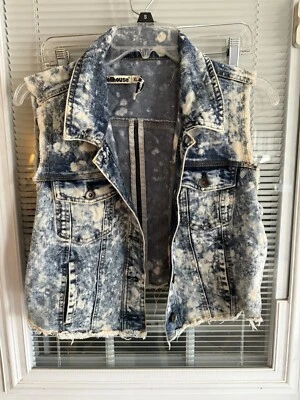 Chaleco vaquero vintage para casa de muñecas lavado con ácido desgastado Jrs XL adulto talla Am usado en excelente estado Foto 1 de 4