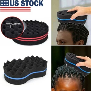 2x Magic Barber Sponge Brush Twist Hair Afro Curl Hair Care Tool For Curly Hair - Picture 1 of 12