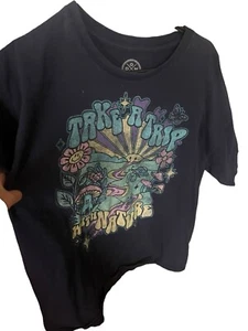 XL Blue Take a Trip With Nature Shirt DOM Cotton Made In Dominican Republic - Picture 1 of 4