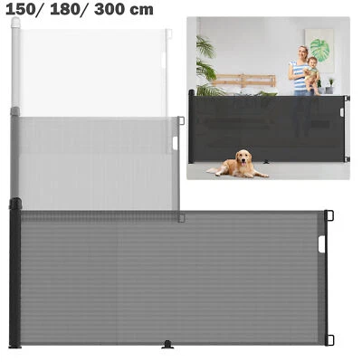 HENGMEI Rejilla de protección de escalera enrollable extensible 0-300 cm rejilla de protección de puerta rejilla de barrera bebé/