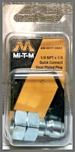 AW-0017-0002 Mi-T-M Luftschlauch Kupplung Stopfen 1/4" FPT x 1/4" Serie - Bild 1 von 5