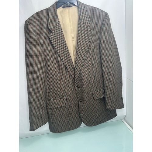 Giacca tuta sportiva vintage Burberrys Blazer Houndstooth Made in USA 44R