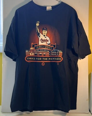 Orioles de Baltimore Cal Ripken Jr. Camiseta, talla XL.  Apagado. MLB Vintage. 2001 Foto 1 de 4