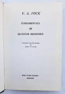Fundamentals of Quantum Mechanics by V. A. Fock, Mir Publishers, Hardcover, 1982 - Imagen 1 de 18