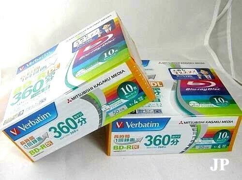 Verbatim BD-R DL blu ray 50GB dual layer 4x 6x 50Gb 20 Pack Japan - Image 1 of 1