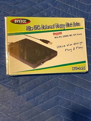 New Sealed - Bytecc Slim 3.5" USB External Floppy Disk Drive - BT-144 - Image 1 of 3