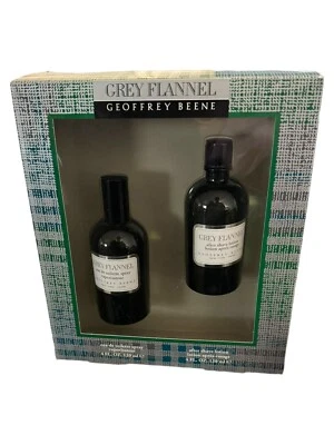 Juego de franela gris de Geoffrey Beene para hombre: edt spray 4 oz + ASL 4 oz NUEVO Foto 1 de 4