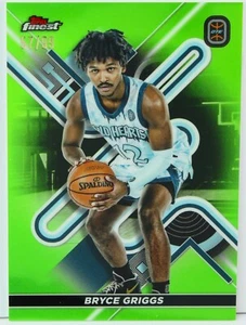 2022-23 Topps Finest Overtime Elite Bryce Griggs #58 Neon Green Refractor /99 - Picture 1 of 2