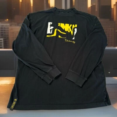 DRINKNMUNKY винтажный 90-х годов Y2K Streetwear длинным рукавом футболка мужская большой вышитый - Изображение 1 из 4