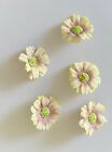 5 Artificial Simulation Silk Cherry Blossoms Flowers Head Wedding 4.5 cm