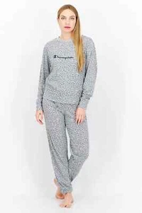 NWT Champion Cotton Modal Top & Jogger Pants Lounge Pajama Set Animal Print L - Picture 1 of 17