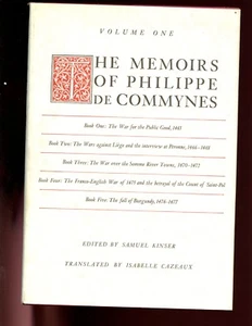 THE MEMOIRS OF PHILIPPE DE COMMYNES (VOL. 1 ONLY) ed Kinser 1st US HB, VG - Picture 1 of 1
