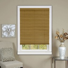Luna Woodtone 2 in. Vinyl Venetian Cordless Blind with 2 in. Valance 29x64