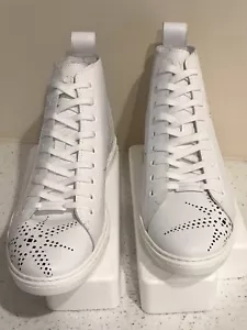 SNEAKERS JIMMY CHOO COLT STAR PELLE TRAFORATA BIANCA Tg. 12US/45EU - Foto 1 di 10
