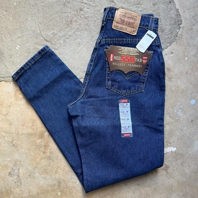 New Vintage Levis 550 Jeans Dark Wash Relaxed Fit Tapered Leg Women’s Size 8 - Image 1 of 4