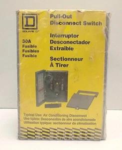 Square D FP221R 30A Pull-Out Disconnect Switch, Fusible, NOS - Picture 1 of 4