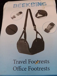 2x Reposapiés de Viaje Portátil Relajación Viaje Hamaca Llevar Vuelo Pierna Avión Almohadilla - Imagen 1 de 1