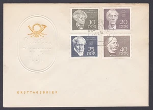 DDR (Germany) FDC 1969 Michel 1440/43 Famous Personalities - Picture 1 of 2
