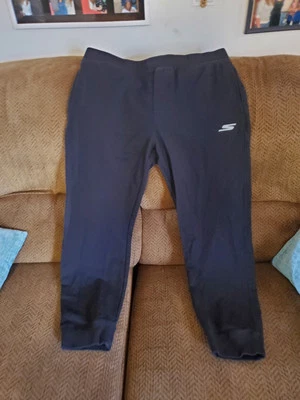 Pantalones de chándal Skechers cintura con cordón para mujer L negros cintura elástica Foto 1 de 3