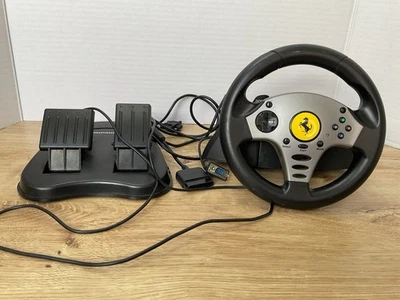 Ferrari Thrustmaster Steering Wheel & Pedals | PS1 & PS2 - Image 1 of 4