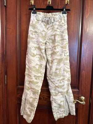Vintage Y2K Limited Too Pink Camouflage Pants With Zipper Detail Belt Girls 12 - Image 1 of 4