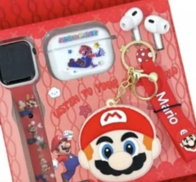 超级马里奥兄弟智能手表,蓝牙无线耳塞,钥匙扣带表带 — 第 1/2 张图片
