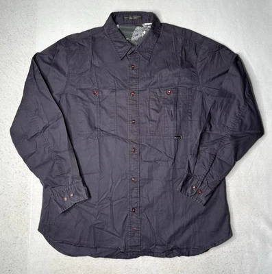 Camisa BARBOUR x STEVE MCQUEEN Hombres 100% Algodón Lona Talla XL Manga Larga Botón Foto 1 de 4