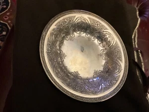 Wilcox 1890 Silber Teller Meriden.Conn Untersetzer Tablett rund 340 5" - Bild 1 von 4