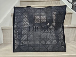 Christian Dior VIP GWP Gift Black Mesh Shopping Reusable Carry Tote Bag - Bild 1 von 5