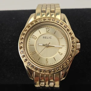 Relic Quartz Analog Women's Watch Gold Tone Running - Picture 1 of 9