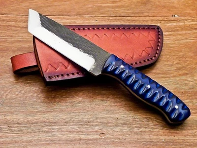 Custom Handmade Carbon Steel Blade Camping Hunting knife, Skinning knife - 6836 - Image 1 of 4