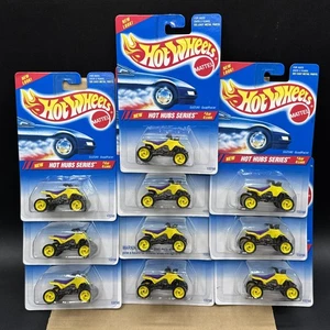 Huge Lot x10 New 1995 Hot Wheels YELLOW SUZUKI QUADRACER #311 Hot Hubs Series - Picture 1 of 5
