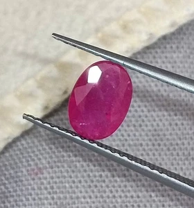 GSI Certified 1.06ct Mozambique Red Ruby, Natural Untreated Gemstone - Picture 1 of 9