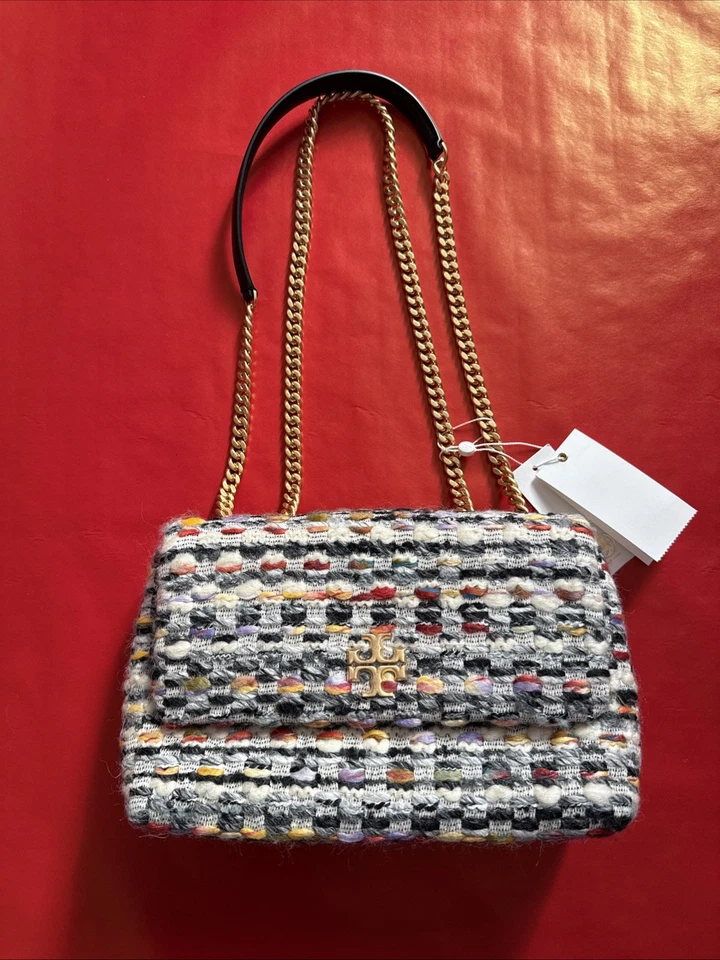 Tory Burch 77004 Kira Tweed Small Convertible Shoulder Bag