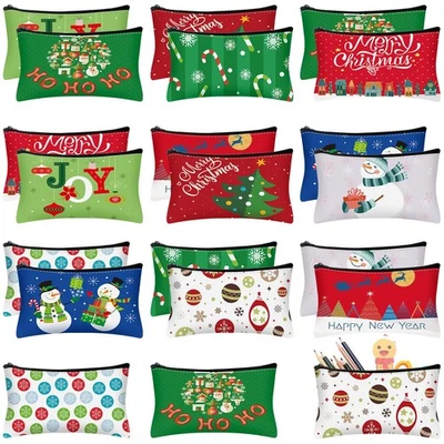 20 Piezas Bolsas de Maquillaje de Navidad, Bolsa de Cosméticos, Organizador de Artículos de Aseo de Viaje, Navidad... Foto 1 de 4