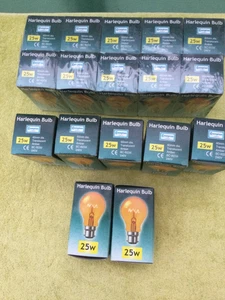 17 x Harlekin 25W BC/B22 AMBER klar farbige Leuchtmittel - Bild 1 von 3