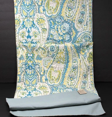 Pottery Barn Floral Paisley 18 x 108” Table Runner Blue Green Yellow Cotton - Image 1 of 4