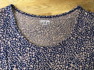 LANDS' END - Damen T-Shirt Kurzarm Plus-Size 2X (52/54) blau-braun - Bild 1 von 3