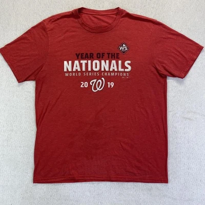 Camiseta de los Nacionales de Washington para Hombres Mediana MLB 2019 Campeones de la Serie Mundial Majestuosa Foto 1 de 4