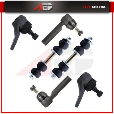 6pcs Kit: Front Sway Bars Tie Rods Ball Joints For 1991 - 1999 Buick Lesabre Foto 1 de 4